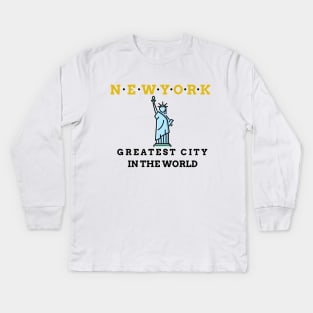Hamilton New York Greatest City Kids Long Sleeve T-Shirt